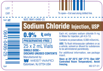 Sodium Chloride Injection, USP, 0.9% 25 x 2 mL Vials