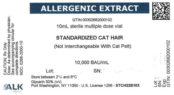PRINCIPAL DISPLAY PANEL
ALLERGENIC EXTRACT
GTIN:
10mL sterile multiple dose vial
STANDARDIZED CAT HAIR
10,000 BAU/mL
