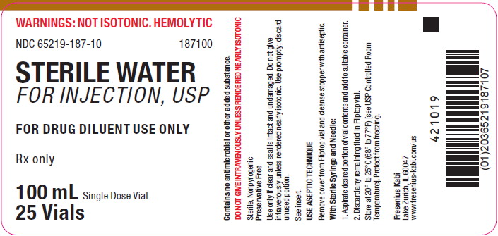 PACKAGE LABEL - PRINCIPAL DISPLAY – Sterile Water for Injection, USP Tray Label
