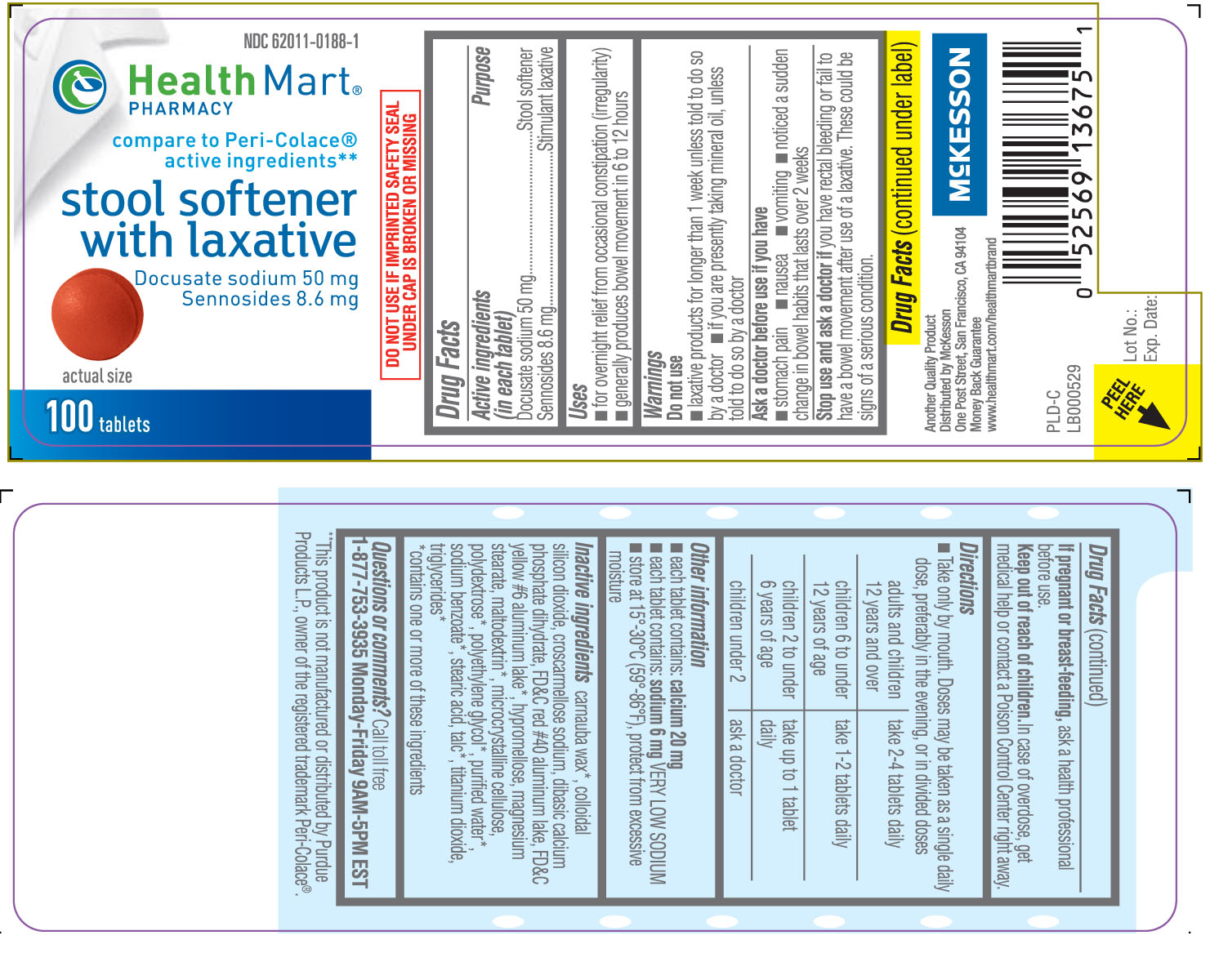 Healthmart stool softener with laxative tablets