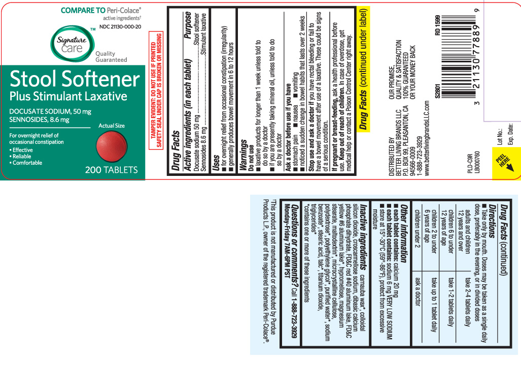 Docusate sodium 50 mg Sennosides 8.6mg