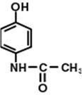 Structurral Formula for Acetaminophen