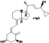 Chemical structure for calcipotriene monohydrate