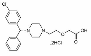 Levocetirizine dihydrochloride Structural formula