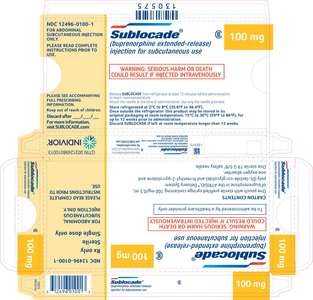 Principal Display Panel - Sublocade 100 mg Carton Label
