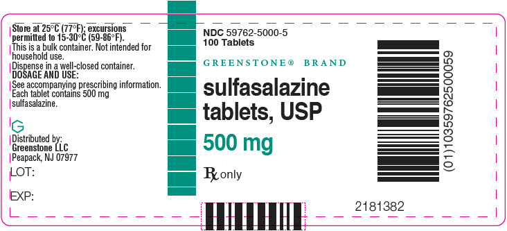 PRINCIPAL DISPLAY PANEL - 500 mg Tablet Bottle Label - 59762-5000-5