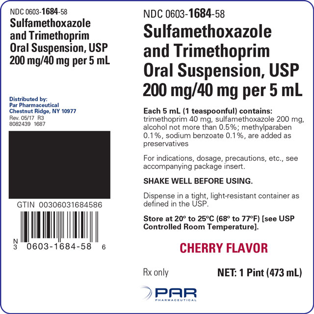 This is the label for Sulfamethoxazole and Trimethoprim Oral Suspension, USP Cherry Flavor.