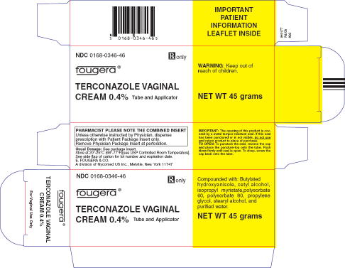 TERCONAZOLE VAGINAL CREAM 0.4% Tube and Applicator - NET WT 45 grams
