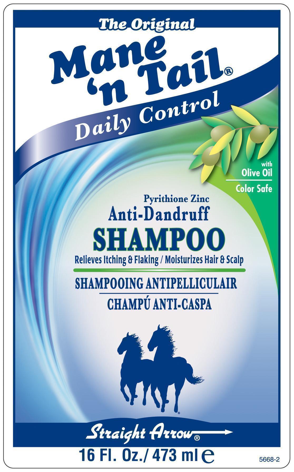 The Original Mane n Tail Daily Control Anti Dandruff Shampoo Front Label