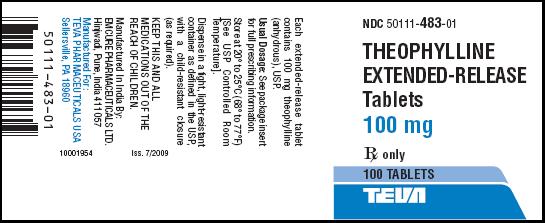 Theophylline Tablets 100mg 100s Label