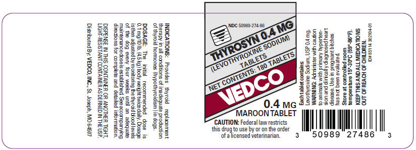 PRINCIPAL DISPLAY PANEL - 0.4 MG Tablet Bottle Label