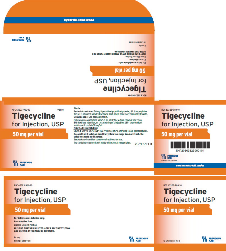 PACKAGE LABEL - PRINCIPAL DISPLAY - Tigecycline 50 mg Single Dose Vial Carton Label
