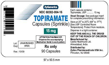 Structured Formula for Topiramate Caps-15 mg