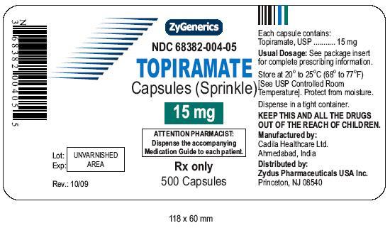 Structured Formula for Topiramate Caps-15 mg