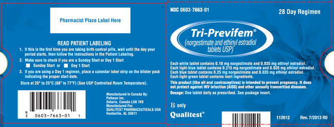 This is an image of the sleeve for Tri-Previfem.