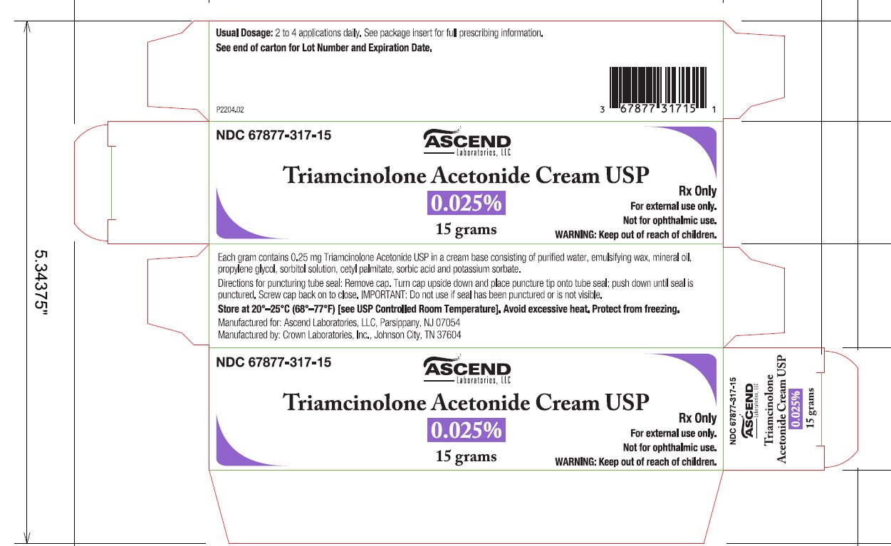 Triamcinolone Acetonide Cream 0.025% 15mg