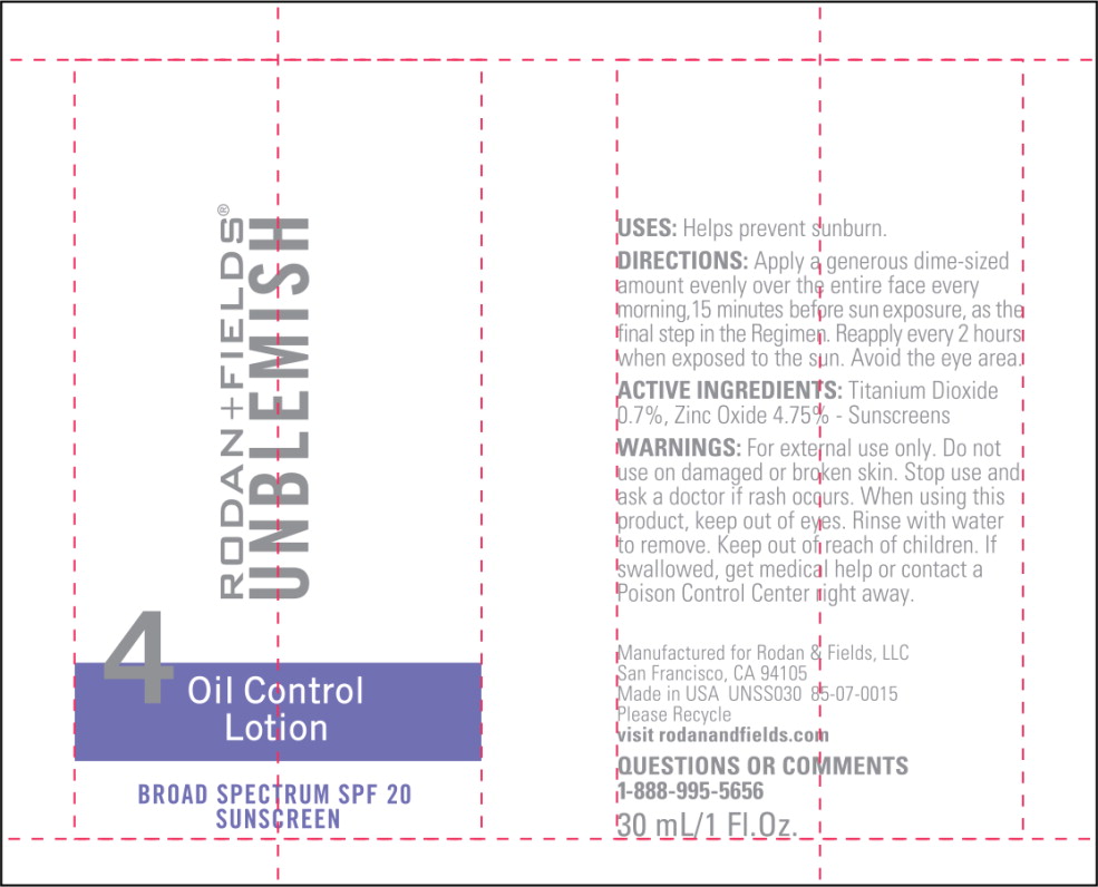 Principal Display Panel - UNBLEMISH Oil Control Lotion Tube Label
