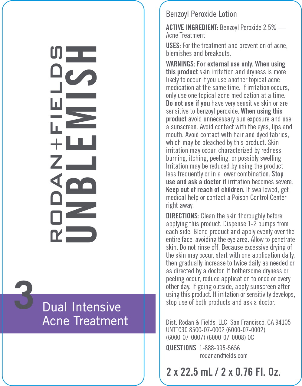Principal Display Panel - Dual Intensive Acne Treatment Tube Label
