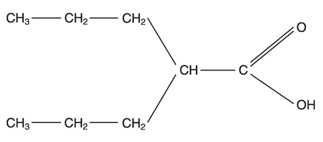 This is the structure of Valproic Acid.