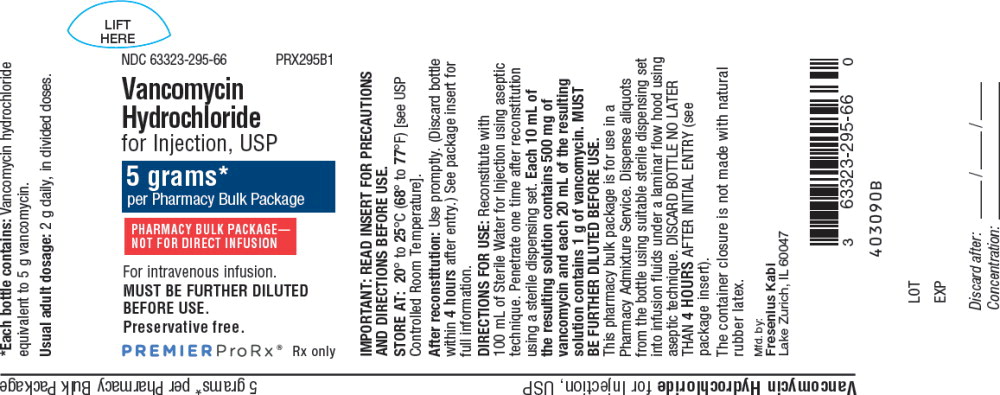 PACKAGE LABEL – PRINCIPAL DISPLAY – Vancomycin Hydrochloride 5 g Pharmacy Bulk Package Bottle Label
