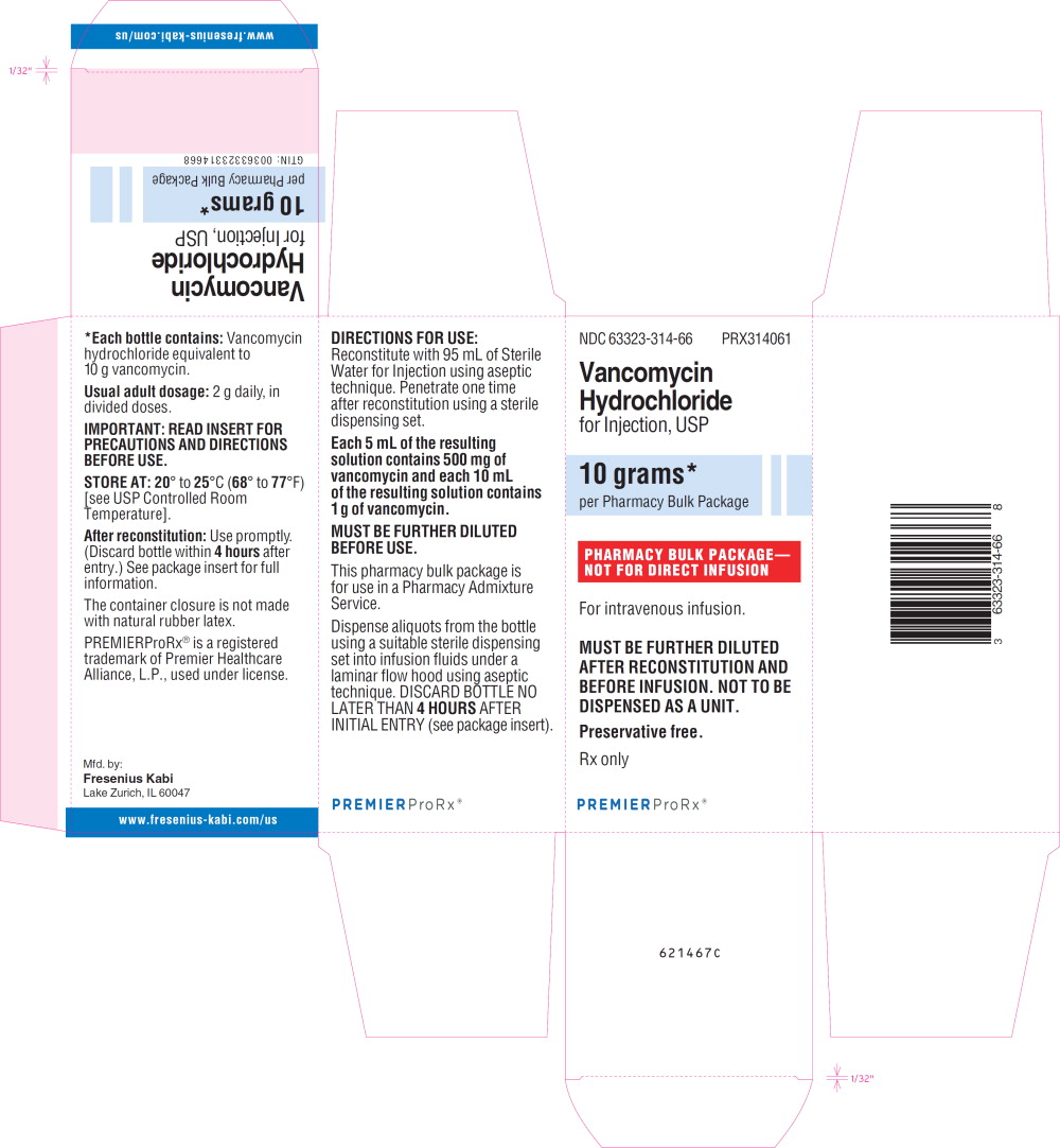 PACKAGE LABEL – PRINCIPAL DISPLAY – Vancomycin Hydrochloride 10 g Pharmacy Bulk Package Bottle Carton Panel
