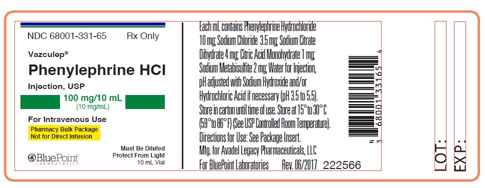 Phenylephrine HCl (Vazculep) Vial Label Rev 06-17