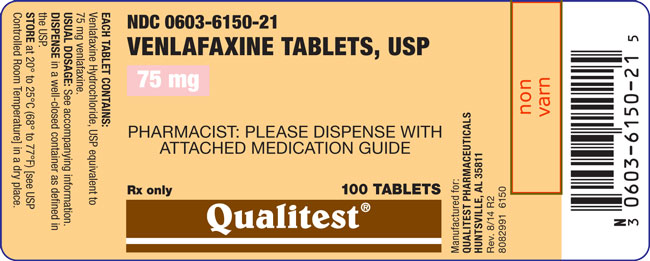 This is an image of the 75 mg 100 count Venlafaxine Tablets, USP.