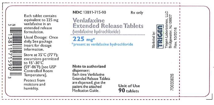 Venlafaxine ER Tablets 225 mg 90ct BL