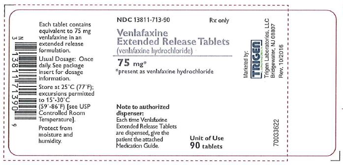 Venlafaxine ER Tablets 75 mg 90ct BL