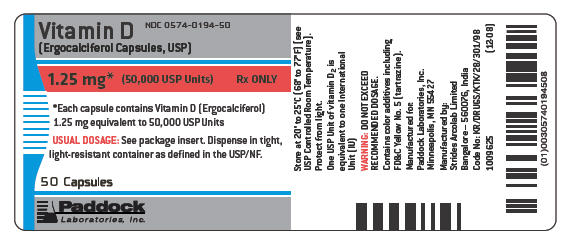 PRINCIPAL DISPLAY PANEL - 1.25 mg Capsule Bottle
