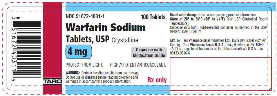 PRINCIPAL DISPLAY PANEL - 4 mg Table Bottle Label