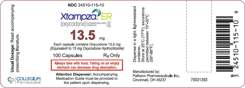 PRINCIPAL DISPLAY PANEL - 13.5 mg Capsule Bottle Label