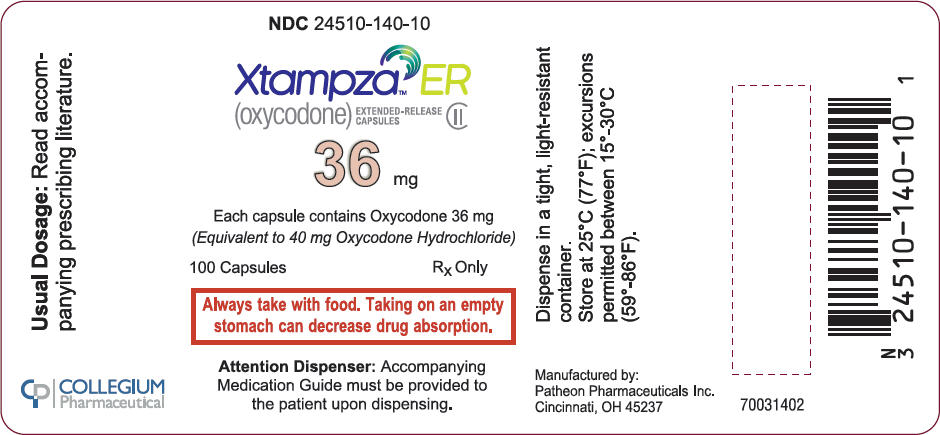 PRINCIPAL DISPLAY PANEL - 36 mg Capsule Bottle Label