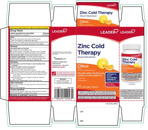 Leader Zinc Cold Therapy Citrus Flavor 25 Chewable Tablets
