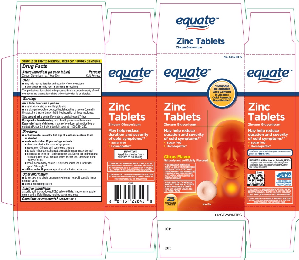 Zinc Tablets Citrus Flavor 25 Chewable Tablets