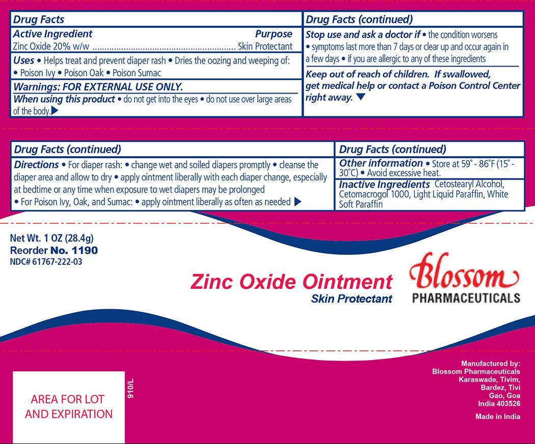 Blossom Pharmaceuticals zinc oxide