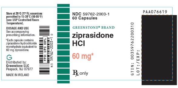 PRINCIPAL DISPLAY PANEL - 60 mg Capsule Bottle Label - 59762-2003