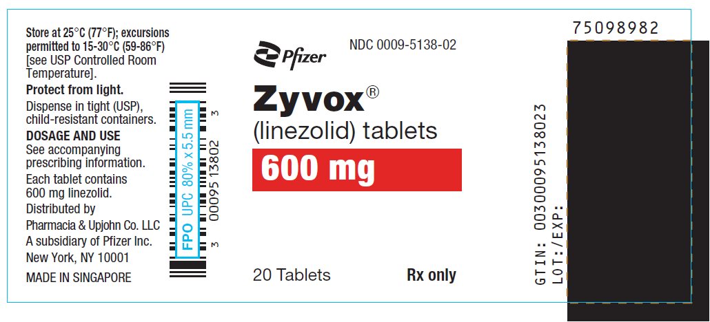 PRINCIPAL DISPLAY PANEL - 600 mg Tablet Bottle Label - NDC 0009-5138-02