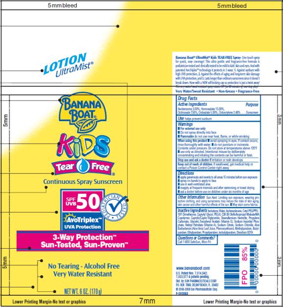 Banana Boat Kids Tear Free Continuous Spf 50 (Avobenzone And Homosalate And Octinoxate And Octisalate And Octocrylene) Spray [Accra-pac, Inc.]