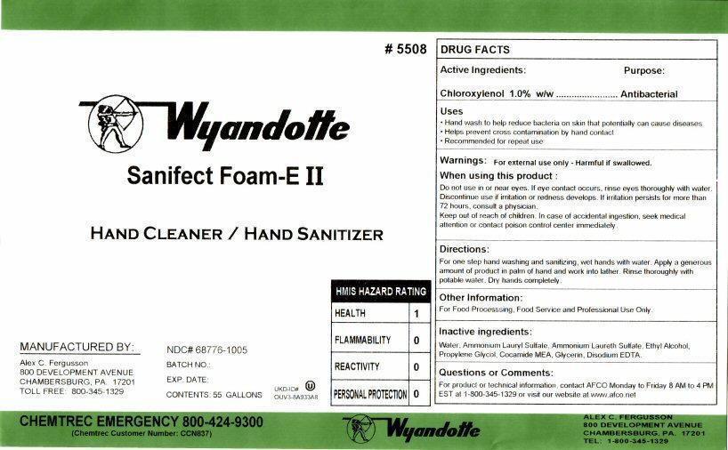 Wyandotte Sanifect Foam-e Ii (Chloroxylenol) Liquid [Alex C. Fergusson, Inc.]