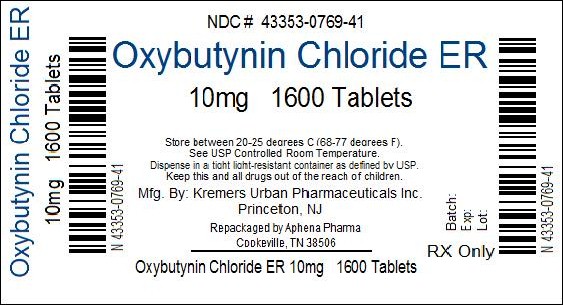 Oxybutynin Chloride Tablet, Film Coated, Extended Release [Aphena Pharma Solutions – Tennessee, Inc.]