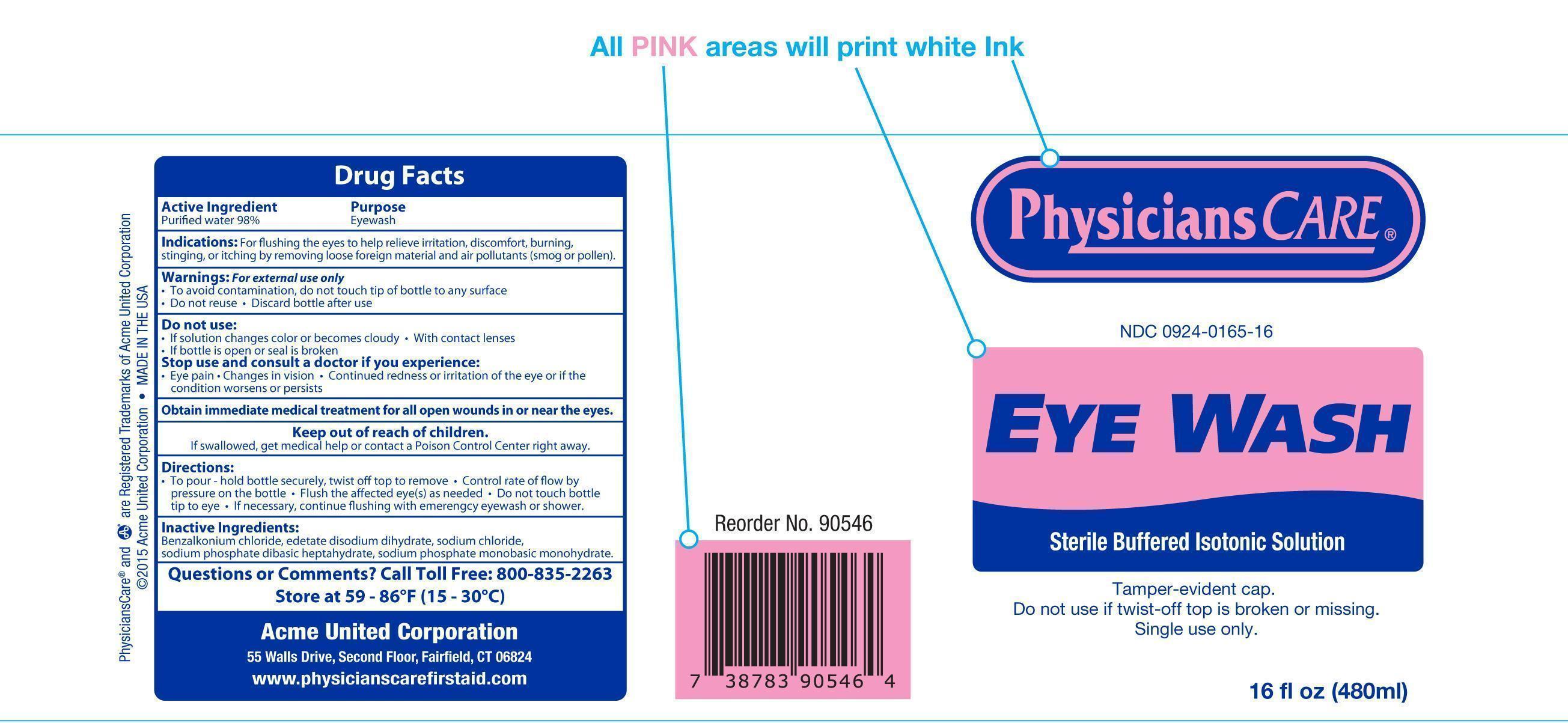 Physicianscare Eye Wash (Water) Solution [Acme United Corporation]