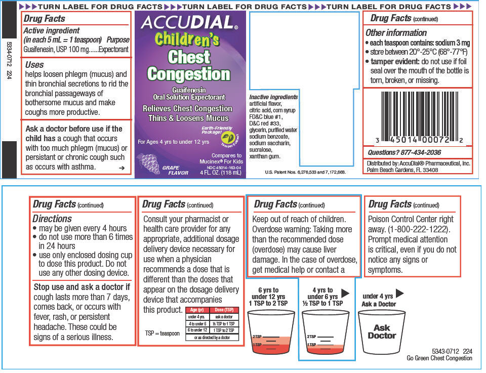 Chest Congestion (Guaifenesin) Solution [Accudial Pharmaceutical, Inc.]