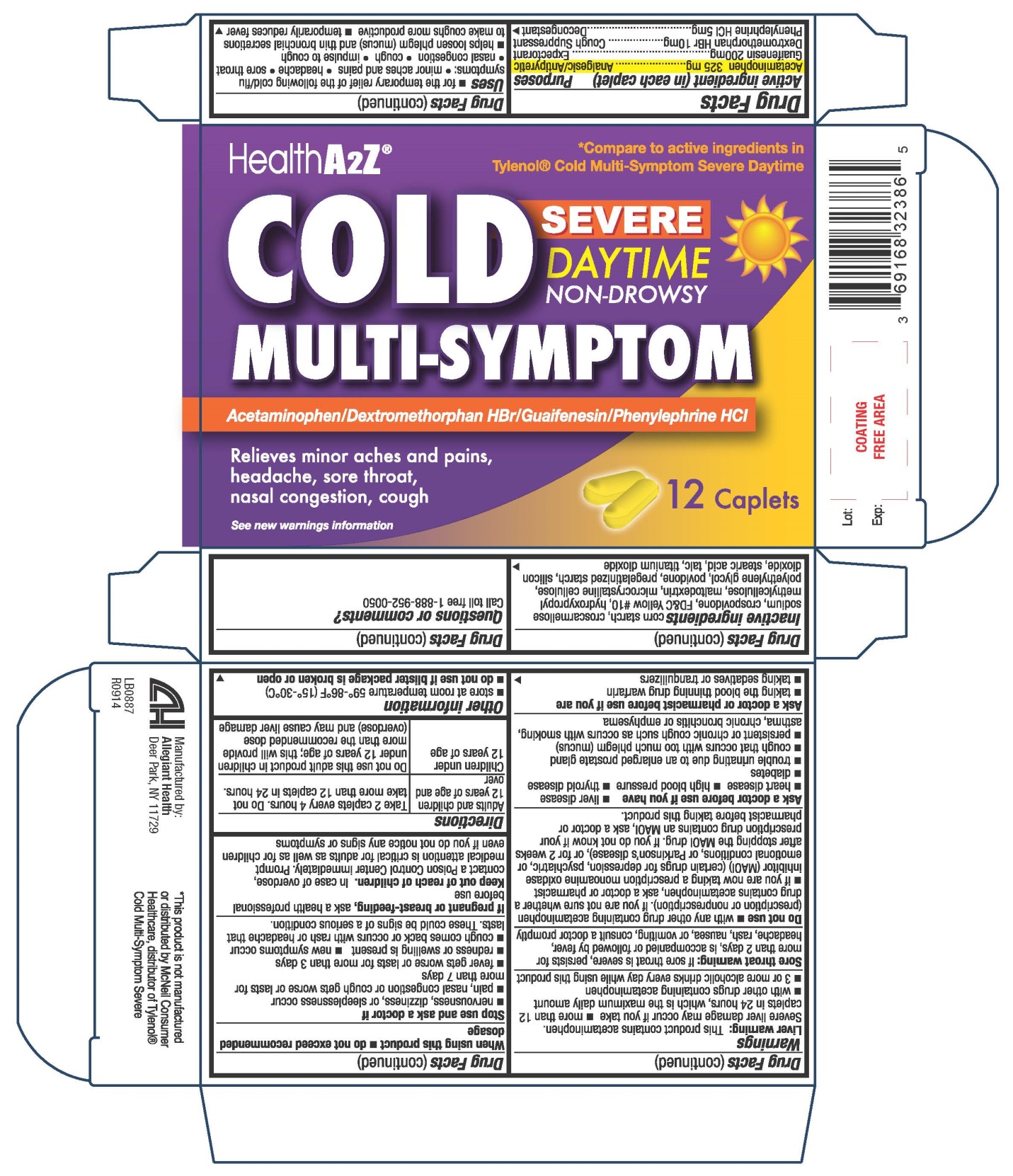 Cold Multi-symptom Day-time (Acetaminophen,guaifenesin, Dextromethorphan Hbr And Phenylephrine Hci) Tablet [Allegiant Health]