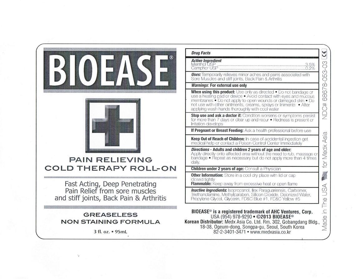 Bioease Pain Relieving Cold Therapy (Menthol, Camphor) Gel [Ahc Ventures Corp Dba Cryoderm]