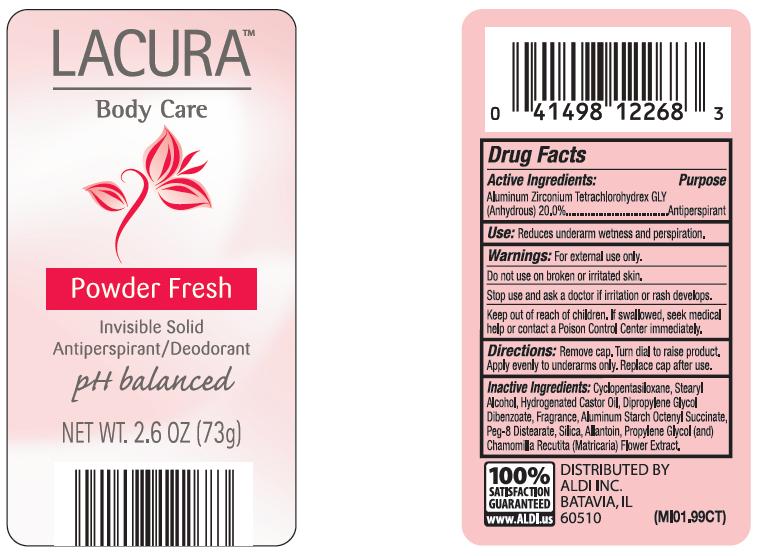 Lacura Body Care Powder Fresh (Aluminum Zirconium Tetrachlorohydrex Gly) Stick [Aldi Inc]