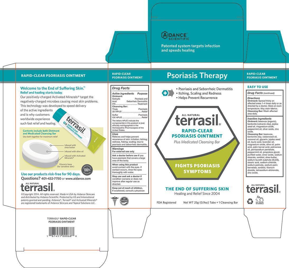 Terrasil Rapid-clear Psoriasis (Salicylic Acid, Thuja, Sulfur) Kit [Aidance Skincare & Topical Solutions, Llc]
