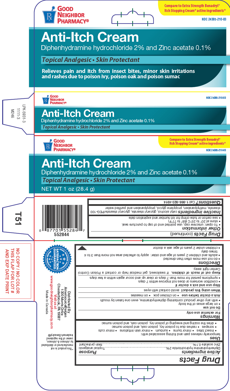 Anti-itch (Diphenhydramine Hydrochloride And Zinc Acetate) Cream [Amerisource Bergen]