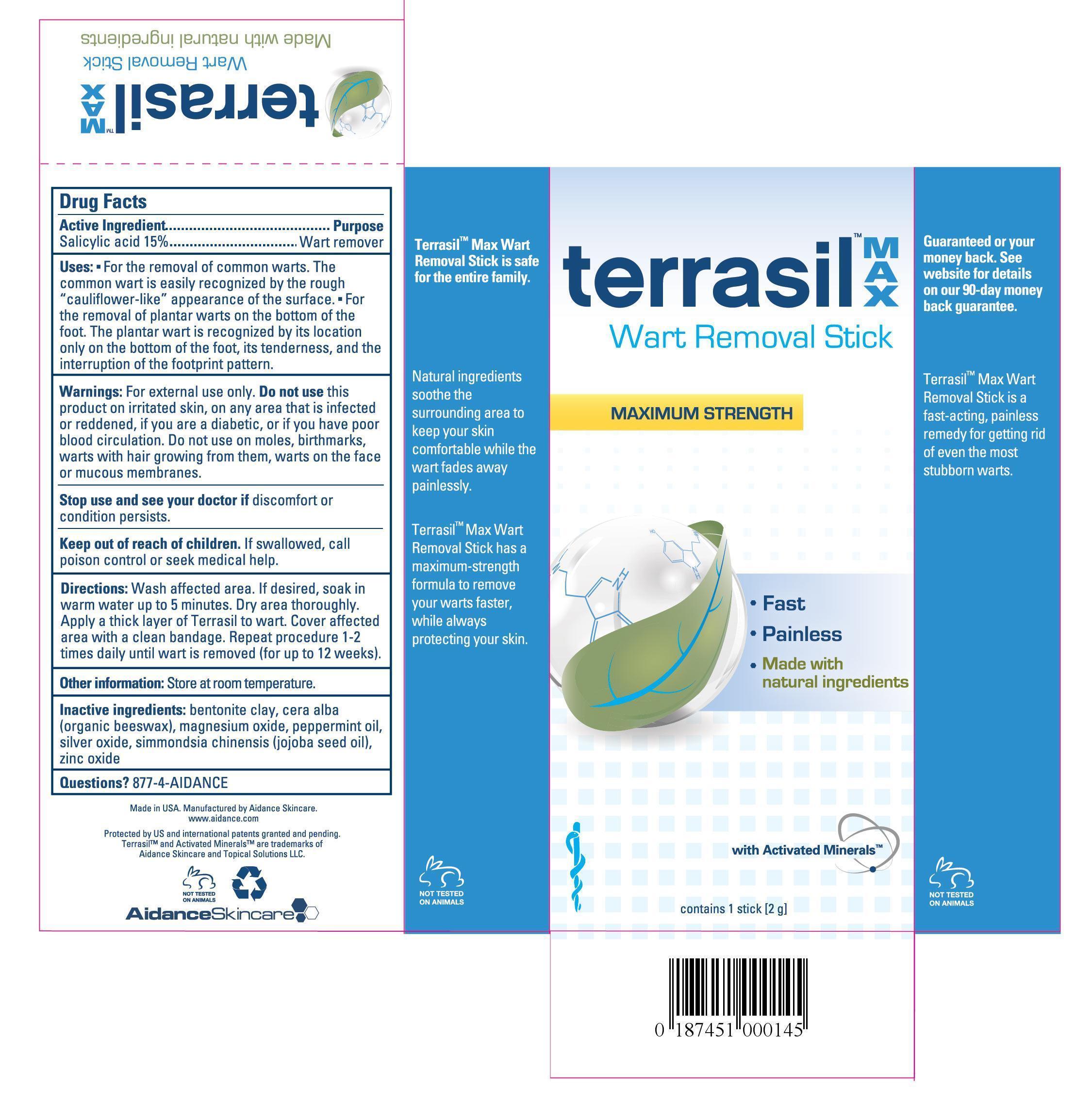 Terrasil Wart Removal Max (Salicylic Acid ) Stick [Aidance Skincare & Topical Solutions, Llc]