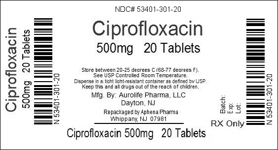 Ciprofloxacin Tablet, Film Coated [Aphena Pharma Solutions – New Jersey, Llc]